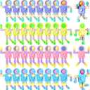 Libima 32 Pcs Robot Fidget Spinner Toys Transformable Sensory Fidget Toys Fingertip Toy Transformable DIY Chain for Teens Adults Goodie Bag Birthday Gift