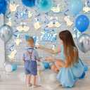 24Pcs One Silly Goose 1st Birthday Decor Silly Goose Hanging Birthday Swirl for Boys Blue Bow Silly Goose First Birthday Decorations for Funny Goose Theme 1st Birthday Party Supplies