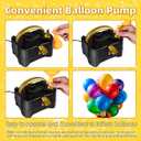 Bezente Balloon Pump Electric, Portable Balloon Inflator Pump Electric Air Pump for Balloons Dual Nozzle Electric Balloon Pump for Birthday Wedding Graduation Party Decorations
