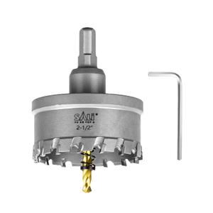 SALI 2-1/2"(64mm) TCT Hole Saw Kit Tungsten Carbide Tipped Hole Saw Drill Bit with Titanium-Plated Pilot Drill bit for Metal, Stainless Steel, Iron, Plastic