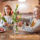 3 Glass Bud Vases 6.5 H, Mason Jars with 3 Fake Eucalyptus Centerpiece Vases with Hemp Rope for Weddings Parties Farmhouse Decor