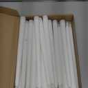 Treela 24 Pcs Flameless Taper Candles Battery Operated Bulk Fake 11 Inch Candles Light LED Candlesticks Flickering Tapered for Wedding Halloween Christmas Decoration(White,Basic)