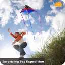 ORGCLDKT-Rainbow Cruiser Delta Kite, Kites for Kids Ages 8-12,4-8,Boys,Girls,Kites for Adults,Beach,Beginners,Giant.1Pc or 3Pcs Pack. Easy to Fly.