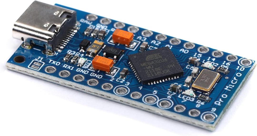 Teyleten Robot Type-C Pro Micro Atmega32U4 5V 16MHz Module Board Micro USB Pro Micro Development Board Micro Controller 2pcs