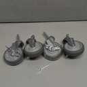 Finnhomy Caster Wheels 3 Inch Set of 4 Heavy Duty Threaded Stem Casters 5/16"-18x1-1/2 Swivel Rubber Industrial Castors Locking Wheels for Wire Shelving/Furniture/Carts Load Bearing 720 Lbs Gray