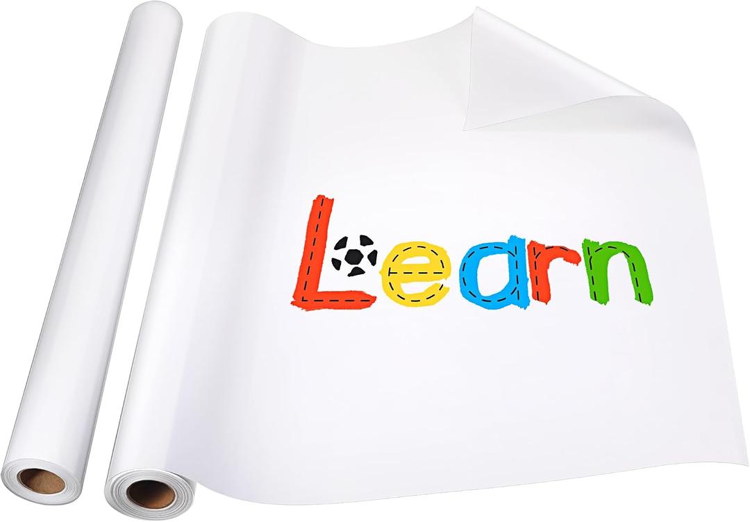Tenceur Bulletin Board Paper Fade Resistant Paper Roll for School Classroom Decor(24 Inches X 98 ft,White)
