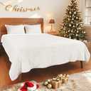 Electric Heated Blanket Full Size 72x84 Inch - Super Soft Flannel Warm Blanket with10 Heat Settings, 1-12H Auto Shut Off Timer, Machine Washable (White)