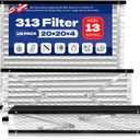 2-Pack 313 Replacement Air Filter Compatible with Aprilaire, MERV 13 Air Purifiers for Whole House Models 1310, 2310, 3310, or 4300, Size 20x20x4 Furnace Filter