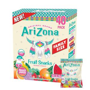 AriZona Fruit Snacks, Mixed Fruit - 0.9 oz Bags (40 Count) (EXP 03/28/26)