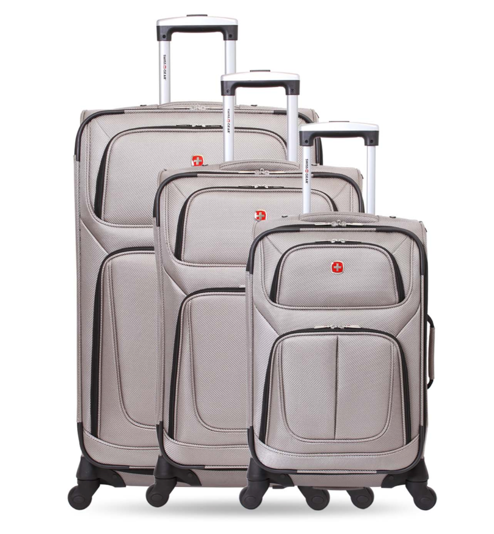 SwissGear Sion Softside Expandable Luggage, Pewter, 3PCS