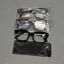 3 Pack Oversize Square Design Reading Glasses for Women, Blue Light Blocking Computer Reader+3.00 (Black & Brown Tortoise & Gray Tortoise)