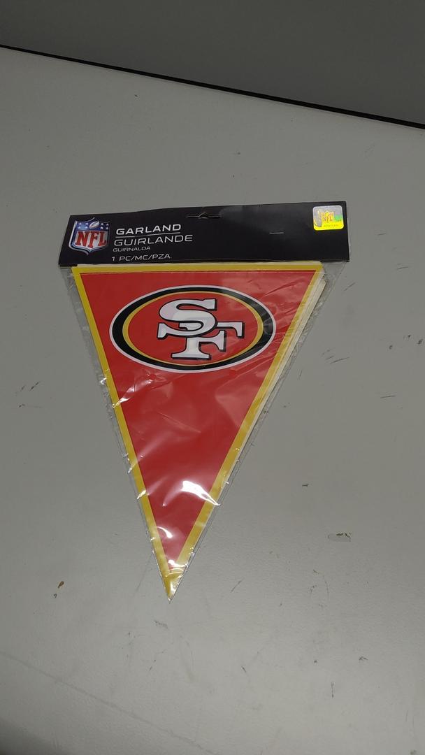 NFL San Francisco 49ers Plastic Pennant Banner - 12ft, 1 Piece - Perfect Decorative Banner for Parties and Events