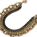 MORWLAT Gold Bag and Purse Charm Chain for Handbags, Two-Tone Vintage Charm Key Chain Pendant, Trendy Jewelry Gift for Women