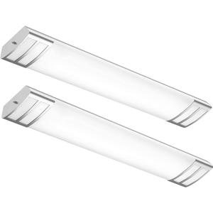 ANTLUX 4ft led Light Fixture 50W 5600lm LED Linear Flush Mount Light, 4000K, 4 Foot led Kitchen Ceiling Light fixtures for Living Room, Laundry, Replace Version 2 Pack