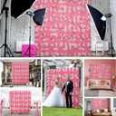 Flower Wall Backdrop 12pcs 16.5x16.5 Inch Artificial Floral Wall Panel 3D Silk Rose Wall Decor Ideal for Wedding Celebrations, Festive Party Backdrops, and Home Decor-Rose Pink