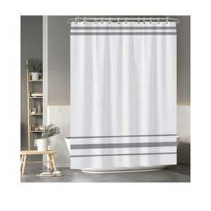 Boho Grey Striped Shower Curtain Minimalism Style Modern Shower Curtain for Bathroom Dormitory Cubicle Waterproof Fabric Shower Curtains Bathroom Decorations with Hooks 72x96 Inches