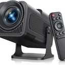 Native 1080P Mini Projector with WiFi and Bluetooth, 4K Support Portable Projector, 300 ANSI, Auto Vertical Keystone, 5W Speaker, Built-in Apps 180 Rotatable Movie Home Theater Outdoor Proyector
