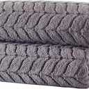 BAGNO MILANO Turkish Bath Towels, Soft Plush Luxury Bath Towels, Quick Dry Towel Set (Grey, 2 pcs Bath Towel Set)