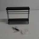 Pull Out Spice Rack Organizer for Cabinet, Slide Out Spice Racks, Easy to Install Spice Cabinet Organizer, 2.75''Wx10.35''Dx8.26''H, 1 Drawers 2 TiersBlack