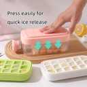 800ML My Crush Cup, YFJOLEN 2 in 1 Ice Cube Water Bottle with Straw for Cool Summer, Zero Touch Press Ice Cube Mold Tray for Coffee Juice Gym Outdoor Travel (Pink)