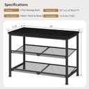 Shoe Rack for Entryway, 3-Tier Metal Shoe Rack with Storage Shelves and Spacious Top, Adjustable, It can accommodate 10-12 Pairs of Shoes,Black