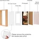 4x6 Natural Wood Picture Frame, Handmade Beech Wood Photo Frame, Display 3x4 Picture with Mat or 4x6 Without Mat, Tabletop Display and Wall Hanging