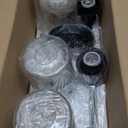 DLLT 3-Light Bathroom Light Fixtures: Black Modern Vanity Lights with 3 E26 Bulbs - Clear Glass Shade Bathroom Wall Lamp for Mirror Kitchen Living Room Hallway Cabinet Porch