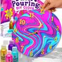 PURPLE LADYBUG Easy Cleanup Paint Pouring Art with Gloves & Table Cover - Washable & Non-Toxic Kids Painting Kit, Art and Crafts for Kids Ages 8-12, Gifts for Ages 6+ Years Old, Crafts for Girls 8-12