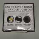 Mega Handles ROBELL Entrance Combo, Entry Lever Door Handle & Single Cylinder Deadbolt Lock & Key Combo Pack, Heavy Duty Square Locking Door Levers Set for Left or Right-Handed Doors - Matte Black (Charcoal)