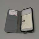 SHIELDON Genuine Leather Wallet Case for iPhone 17 Pro 6.3-inch 2025 | Folio Magnetic | RFID Blocking Credit Card Holder | Kickstand | TPU Shockproof Phone Cover for Men Women | Gray