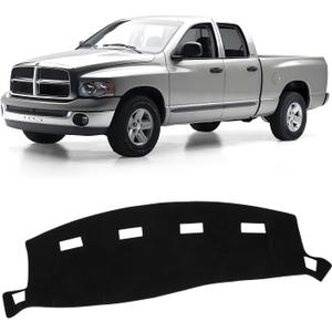 KUST Car Dash Cover for 2002-2005 Dodge Ram 1500, 2003-2005 Ram 2500/3500 Polyester Dashboard Cover Non-Slip Interior Accessories for Dodge Ram Custom Fit Dashboard Mat No Glare Black