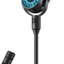 JYMIPA Oscillation Standing Fan for Bedroom, 79ft Airflow Whisper Quiet Pedestal Fan with 3 Modes, 8 Speeds, 90° Air Circulator with Remote, Timer, 24-42" Adjustable Height Desk Fan for Home Office