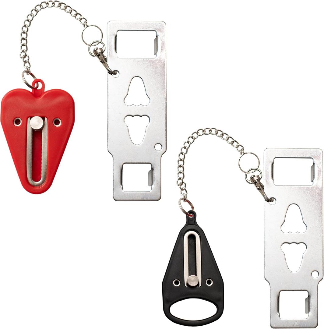 Sleep EZ Portable Door Lock - Set of 2 Travel Door Locks for Hotel Room, B & B, or Dorm Room Security - Portable, Ultra Secure Dorm Lock