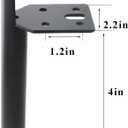 4 Inch Furniture Legs Black Coffee Table Feet, Mid-Century Metal Furniture Leg for Sofa Cabinet Ottoman, Set of 4 Side Mounted Style Home DIY Replacement Feet