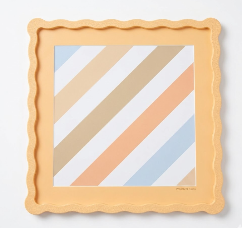 Wavy Yellow Frame. 13*13 Size