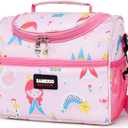Small Lunch Bag Cute Cooler Lunch Box for Children Student Girls Boys Insulated Picnic Bags for School Camping (Castle)