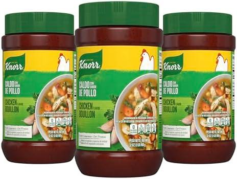 Knorr Granulated Bouillon 3 Count Chicken For sauces, gravies, and soups Fat and Cholesterol Free, 12 Piece, BBD: OCT 2025