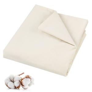 PEASUG 100% Cotton Muslin Fabric, 63 Inch X 2 Yards Unbleached Muslin Fabric by The Yard, Medium Weight Draping Fabrics Suitable for Sewing Embroidery, Garments, Crafts Material-Natural