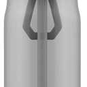 ZULU Kids Flex 16oz Tritan Plastic Water Bottle with Silicone Spout, Leak-Proof Locking Flip Lid and Soft Touch Carry Loop for School Backpack, Lunchbox, and Outdoor Sports, Gray