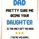 5 x Asmallgf Funny Father's Day Card for Dad, Happy Fathers Day Decoration Gifts Idea from Daughter Kid With Envelope