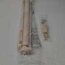 Retractable Safety Baby Gate or Mesh Dog Gate, Durable Portable Mesh Retractable Gate, Easy to Use for Stairs, Doorways, Hallways, Indoor, Outdoor, 33.5" Tall, Up to 55" Wide, Cream