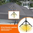 i Cover Boat Cover Support Pole - Adjustable Iron Alloy Supporting Poles, Telescoping Tarp Accessories System with Tripod Base for Jon Pontoon Boats, 2PK
