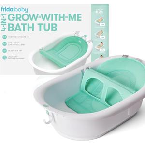 Frida Baby 4-in-1 Growy78with-Me Baby Bathtub, Baby Tub for Newborns to Toddler with Removable Bath Seat & Backrest for Bath Support in Tub
