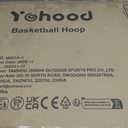 Yohood Basketball Hoop Outdoor 10ft Adjustable, Portable Basketball Hoop Goal System for Kids Youth and Adults in Backyard/Driveway/Indoor, 44 Inch Shatterproof Backboard and Larger Base