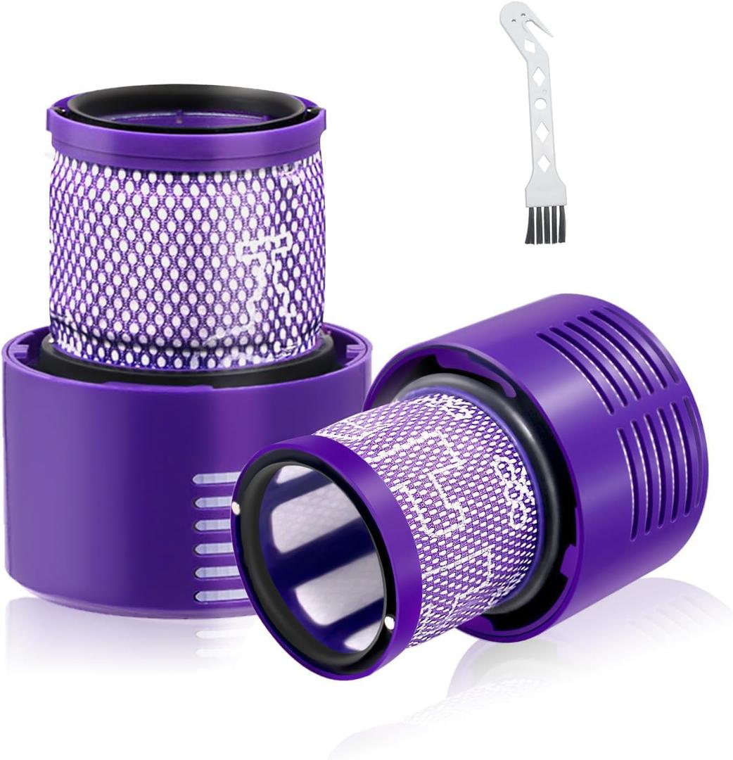 V10 Replacement Filters Compatible for Dyson V10 Cyclone Series, V10 Animal, V10 Absolute, V10 Total Clean, V10 Motorhead, SV12, SV27 Part No. 969082-01