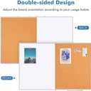 Magnetic White Board and Cork Board Combo, 48 X 36 inches Whiteboard Bulletin Combination Board, Wall Mounted Dry Erase Message Board for Home, School and Office