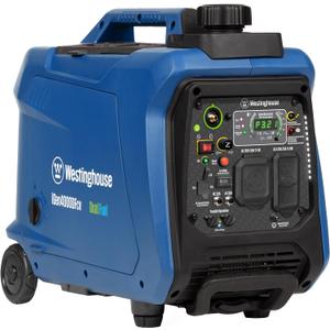 Westinghouse 4000 Peak Watt Super Quiet Dual Fuel Portable Inverter Generator, Wheel & Handle Kit, Gas & Propane Powered, RV Ready, CO Sensor, Parallel Capable