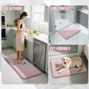 Yimobra Pink Bath Mat, Super Soft Absorbent Memory Foam Bathroom Rug Non Slip, Quick Dry, Machine Washable Floor Carpet for Tub Shower, Home Decor Accessories, 24x17