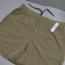 ODODOS Men's Athletic Shorts with Pockets 5" Quick Dry Lightweight Workout Gym Running Shorts, Tan, Medium