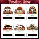 6PCS Casino Theme Wooden Centerpiece for Tables Las Vegas Party Decorations
